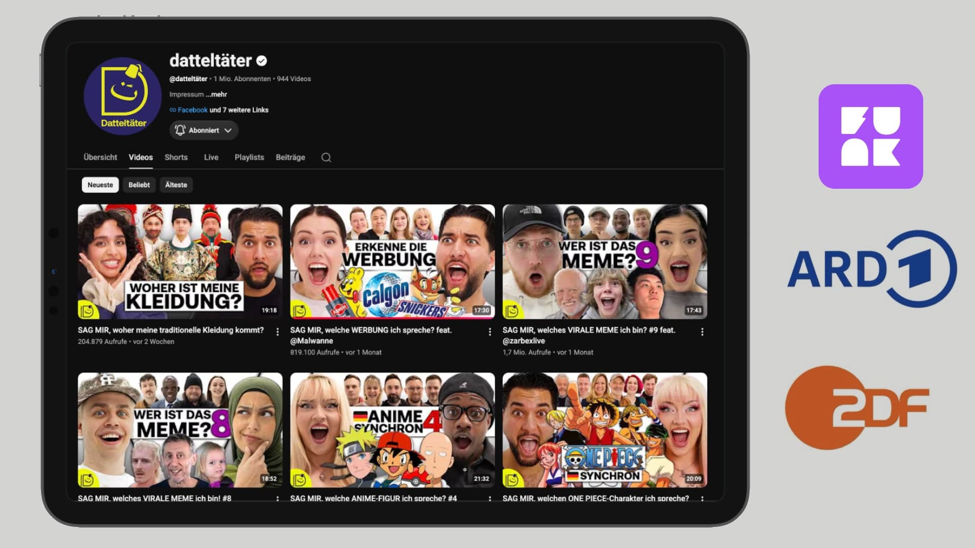 Der YouTube-Kanal von Datteltäter