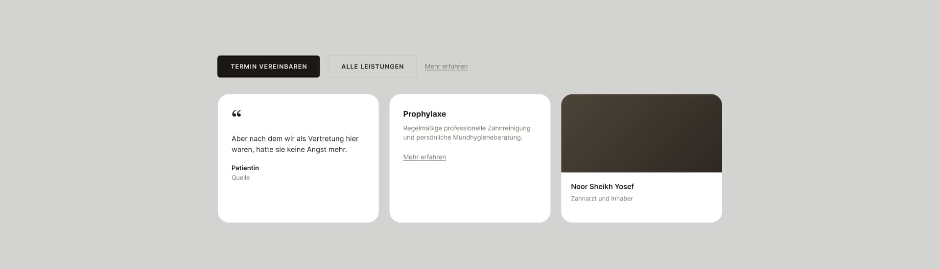 Komponenten des Design Systems