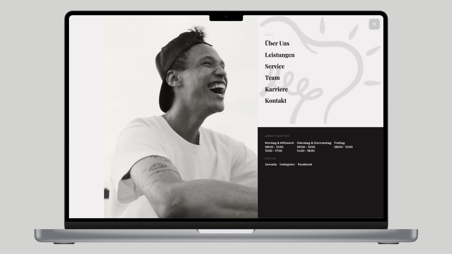Navigation der Website