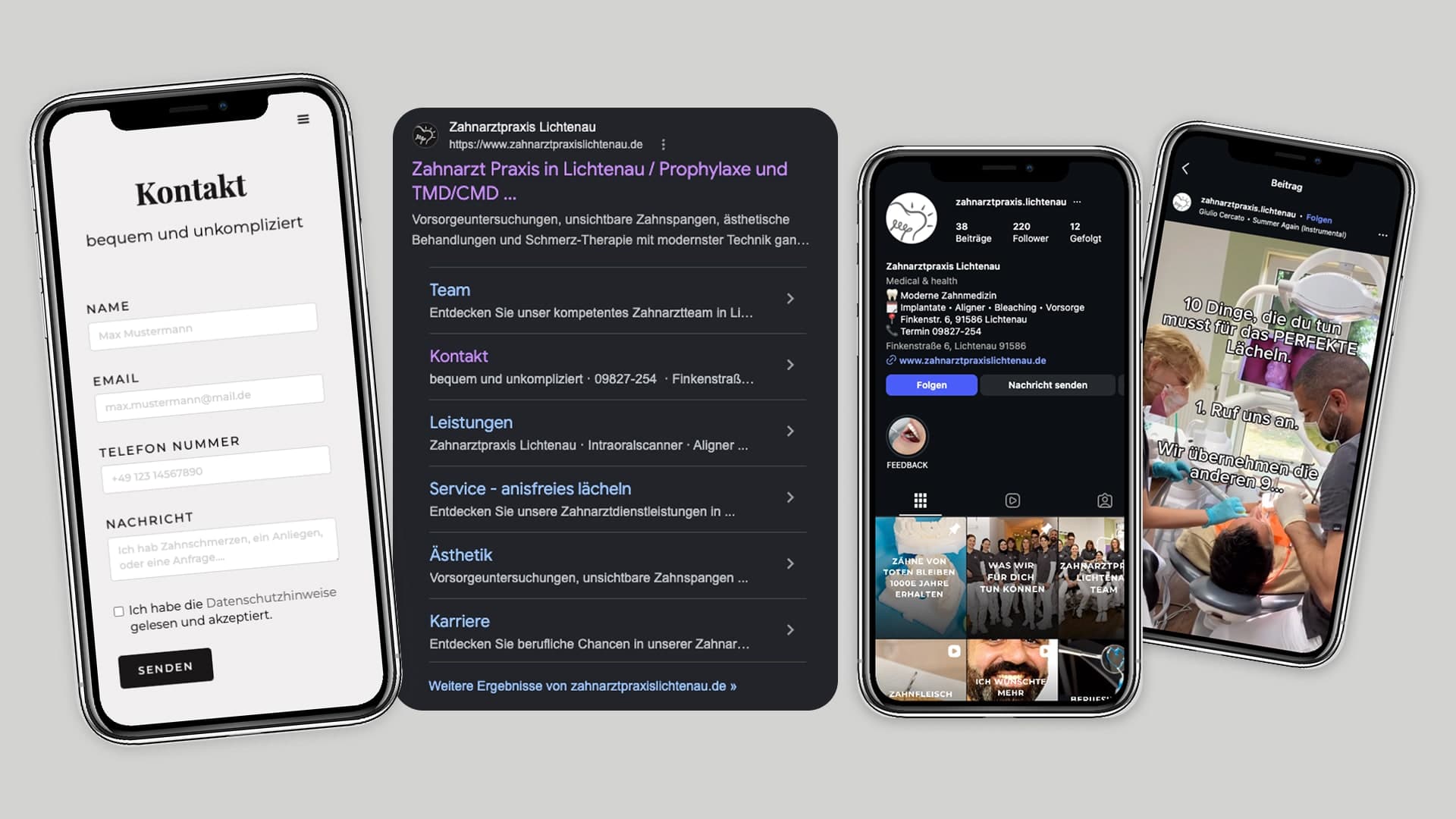 SEO, Social Media und Kontakt