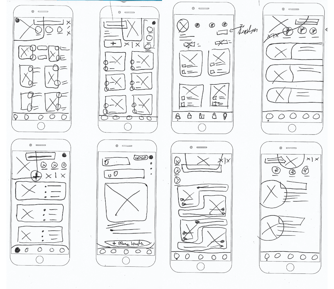 Wireframe sketches